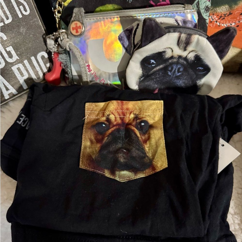 Pug Bundle Sweater, Tee, tote bag/purse - Picture 4 of 6